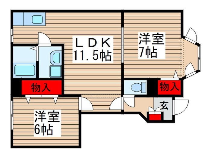 千葉県柏市光ケ丘２ 新柏駅 2LDK アパート 賃貸物件詳細