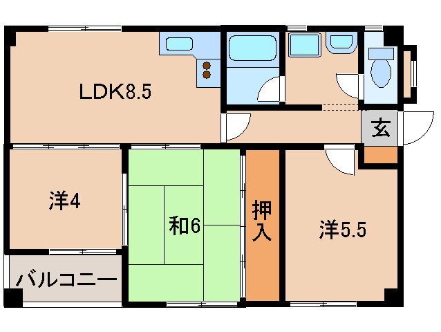 和歌山県和歌山市向 和歌山市駅 3LDK マンション 賃貸物件詳細