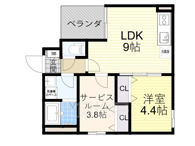 大阪府東大阪市大蓮南５ 衣摺加美北駅 1SLDK アパート 賃貸物件詳細