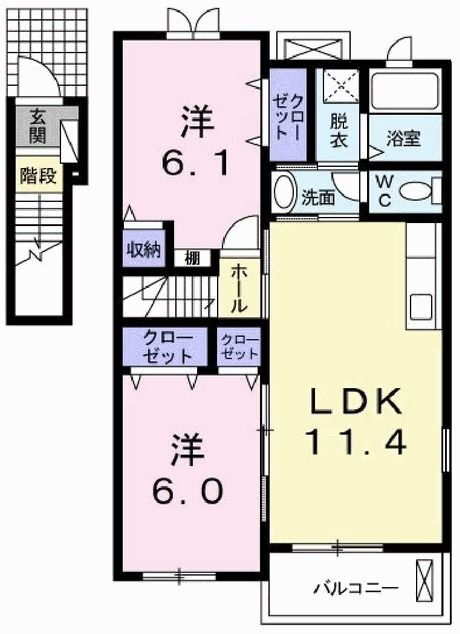 兵庫県加古川市加古川町大野 加古川駅 2LDK アパート 賃貸物件詳細