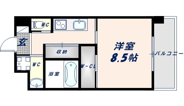 大阪府東大阪市友井５ 弥刀駅 1K マンション 賃貸物件詳細