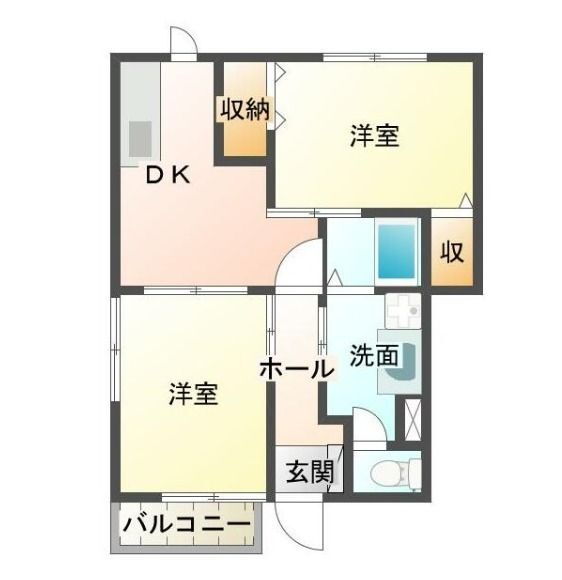 香川県高松市香川町大野 空港通り駅 2DK アパート 賃貸物件詳細