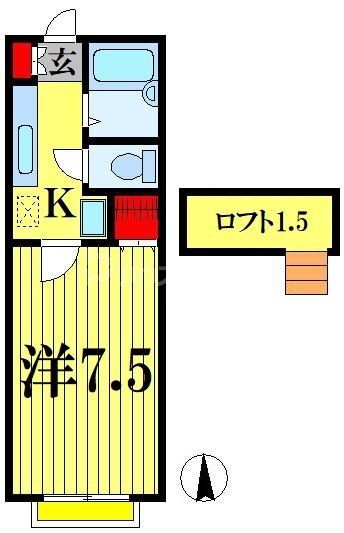 千葉県松戸市稔台２ みのり台駅 1K アパート 賃貸物件詳細