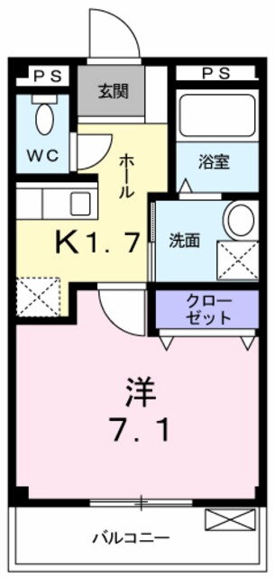 パインツリープレイスＣ 1階 1K 賃貸物件詳細