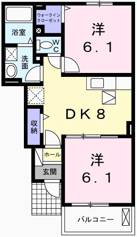 兵庫県姫路市広畑区西蒲田 英賀保駅 2DK アパート 賃貸物件詳細