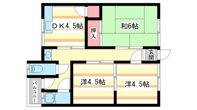 奈良県奈良市学園新田町 学園前駅 3DK アパート 賃貸物件詳細