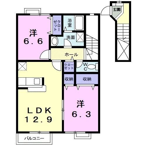 愛知県半田市上池町２ 亀崎駅 2LDK アパート 賃貸物件詳細