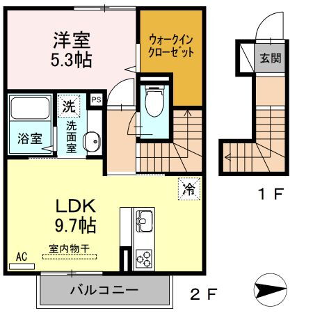 福岡県久留米市朝妻町 久留米大学前駅 1LDK アパート 賃貸物件詳細