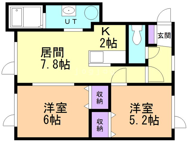 北海道釧路郡釧路町若葉１ 東釧路駅 2DK アパート 賃貸物件詳細