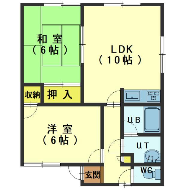 北海道北斗市七重浜３ 七重浜駅 2LDK アパート 賃貸物件詳細