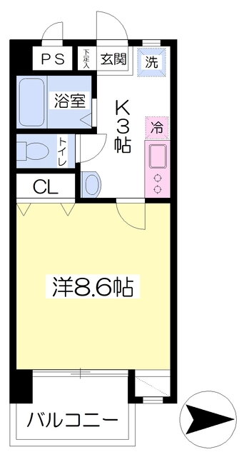 アストレア天山 5階 1K 賃貸物件詳細