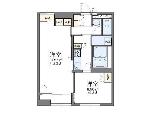 レオパレスしんどう御旗町 1階 1LDK 賃貸物件詳細