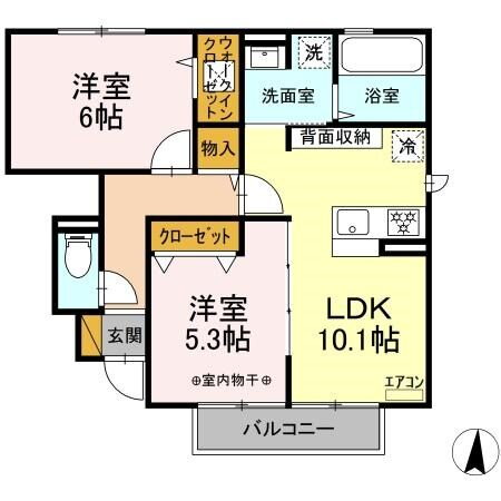 千葉県松戸市幸田４ 北小金駅 2LDK アパート 賃貸物件詳細
