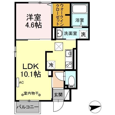 鳥取県米子市西福原８ 後藤駅 1LDK アパート 賃貸物件詳細