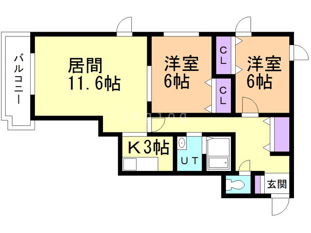北海道札幌市西区発寒四条３ 発寒南駅 2LDK マンション 賃貸物件詳細