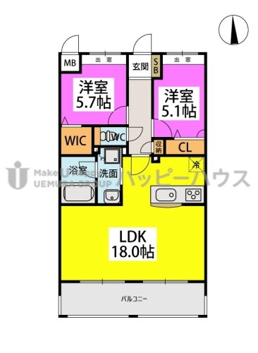 福岡県福岡市早良区原４ 室見駅 2LDK マンション 賃貸物件詳細