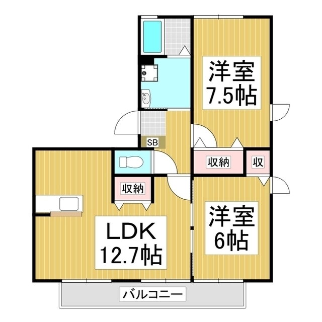 長野県伊那市境 伊那市駅 2LDK アパート 賃貸物件詳細