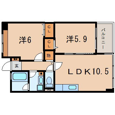 滋賀県守山市焔魔堂町 守山駅 2LDK マンション 賃貸物件詳細