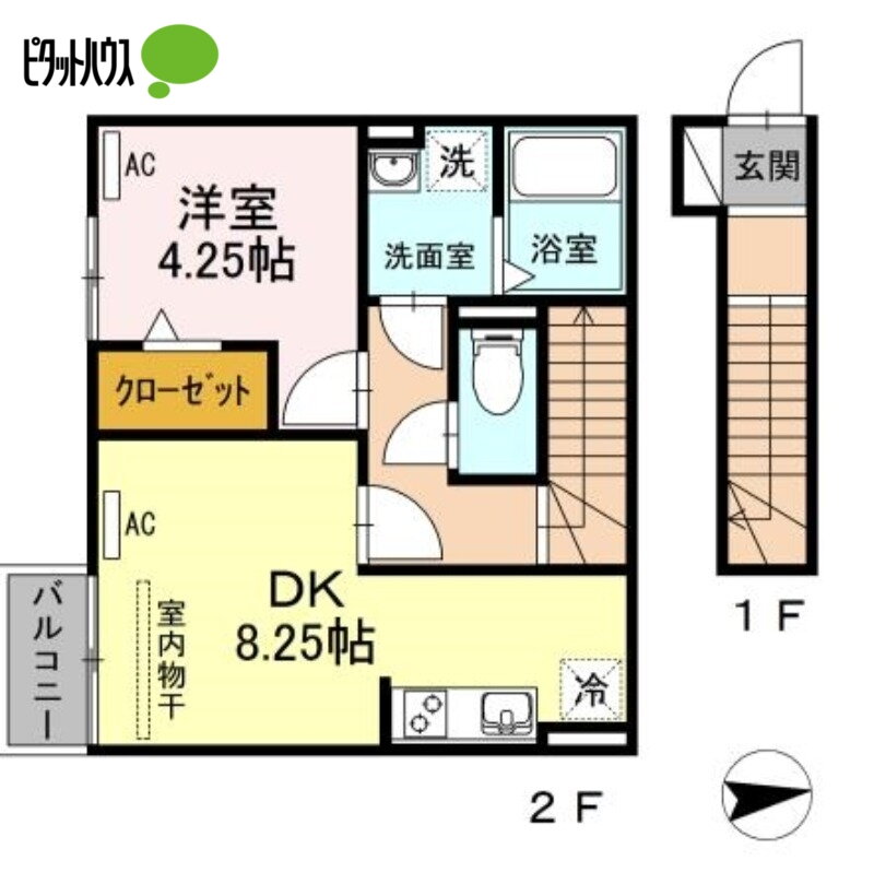 愛知県岡崎市上地６ 1DK アパート 賃貸物件詳細