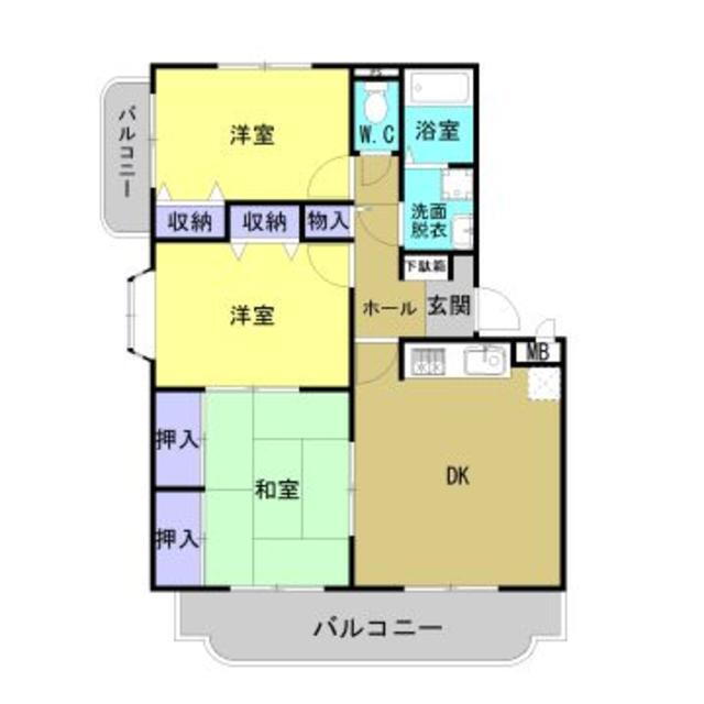 愛媛県松山市西長戸町 衣山駅 3DK マンション 賃貸物件詳細