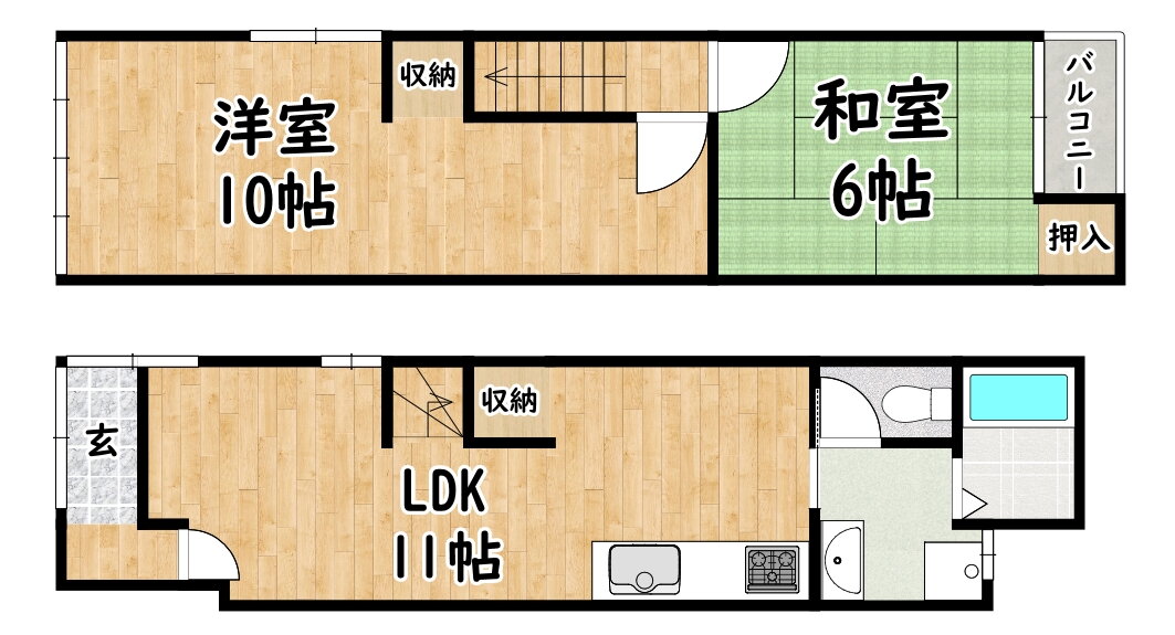 大阪府八尾市長池町１ 近鉄八尾駅 2LDK 一戸建て 賃貸物件詳細