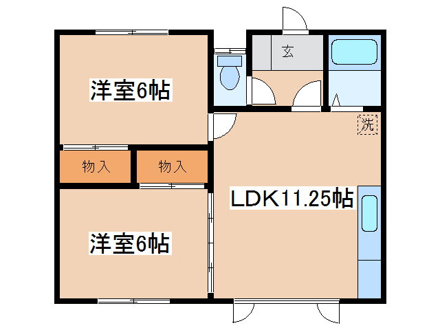 北海道釧路市緑ケ岡５ 2LDK アパート 賃貸物件詳細