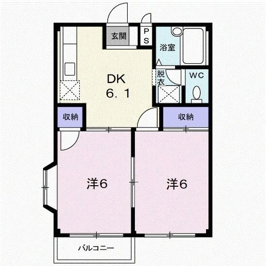 茨城県水戸市平須町 水戸駅 2DK アパート 賃貸物件詳細