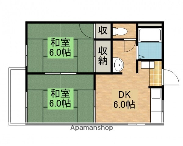 広島県広島市南区向洋新町２ 海田市駅 2DK アパート 賃貸物件詳細
