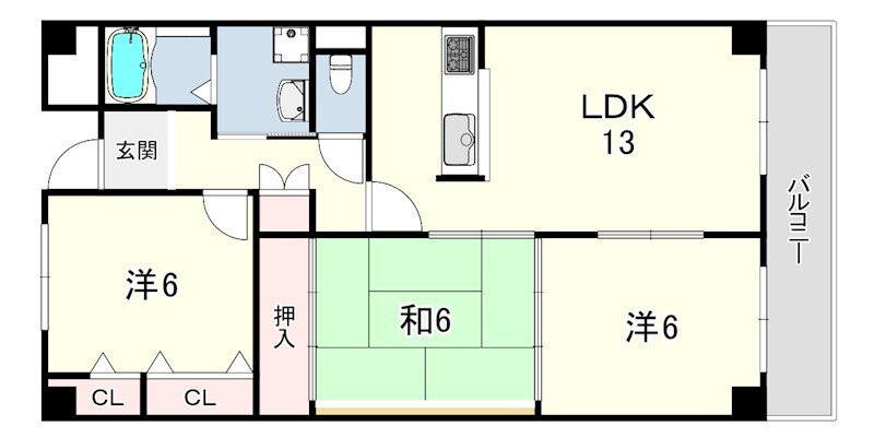 兵庫県西宮市荒木町 西宮北口駅 3LDK マンション 賃貸物件詳細