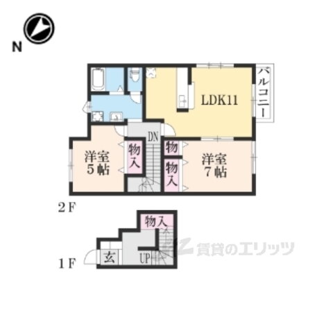 滋賀県大津市一里山５ 瀬田駅 2LDK アパート 賃貸物件詳細