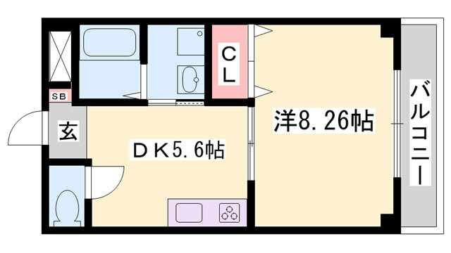 兵庫県姫路市三左衛門堀西の町 手柄駅 1DK マンション 賃貸物件詳細