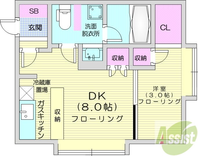 北海道札幌市北区北三十二条西３ 北３４条駅 1LDK アパート 賃貸物件詳細