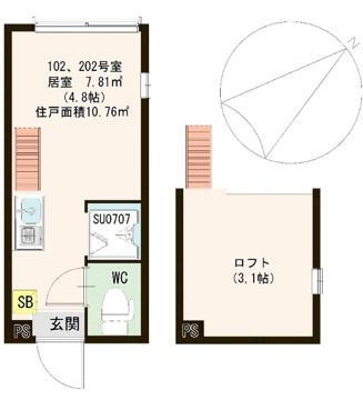 東京都北区豊島２ 王子駅 ワンルーム アパート 賃貸物件詳細