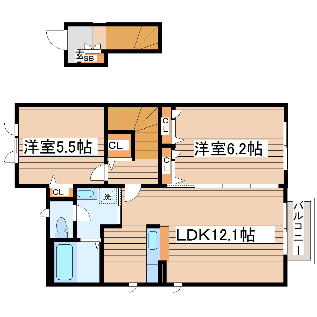 宮城県富谷市成田８ 2LDK アパート 賃貸物件詳細
