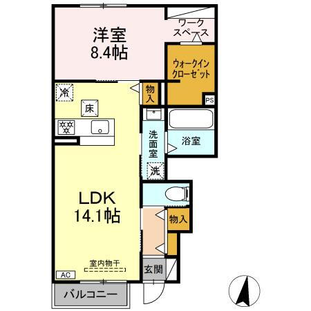 岐阜県岐阜市鏡島中１ 西岐阜駅 1LDK アパート 賃貸物件詳細