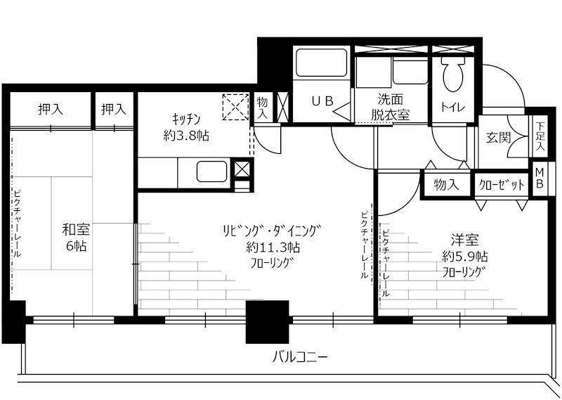 東京都江東区亀戸８ 亀戸駅 2LDK マンション 賃貸物件詳細