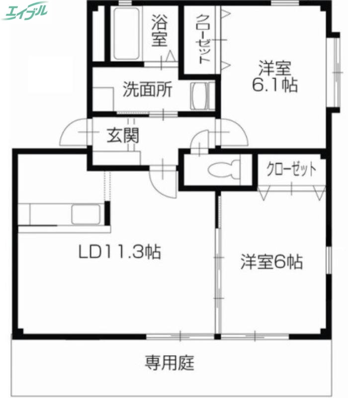 岡山県倉敷市茶屋町 茶屋町駅 2LDK アパート 賃貸物件詳細