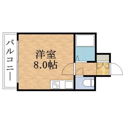 シルキーＵ６・１ 8階 ワンルーム 賃貸物件詳細