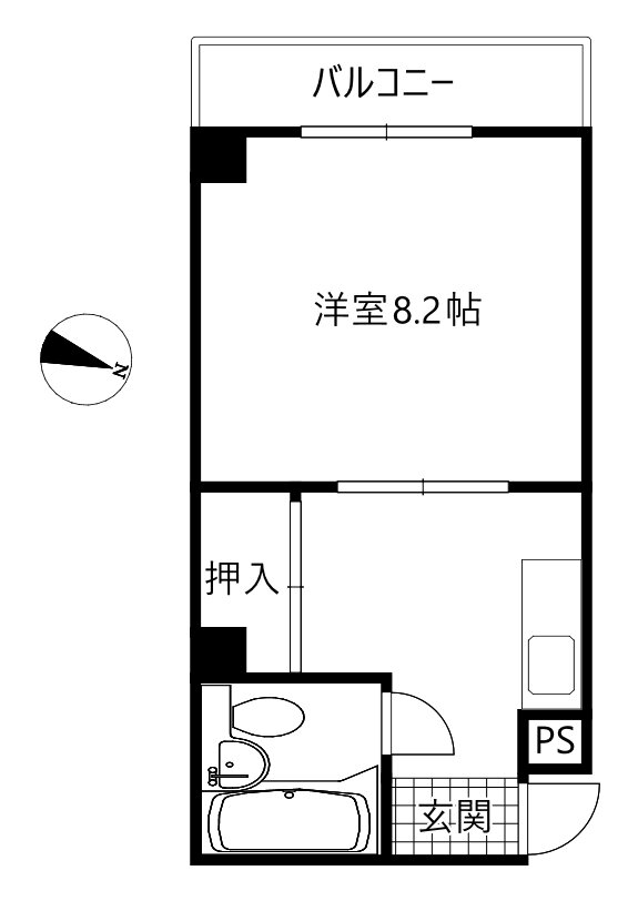 兵庫県神戸市兵庫区福原町 湊川公園駅 1K マンション 賃貸物件詳細