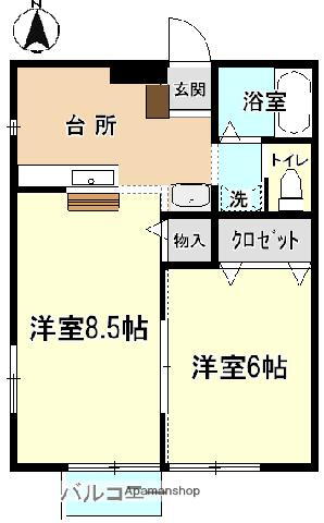 福島県いわき市郷ケ丘３ いわき駅 1LDK アパート 賃貸物件詳細