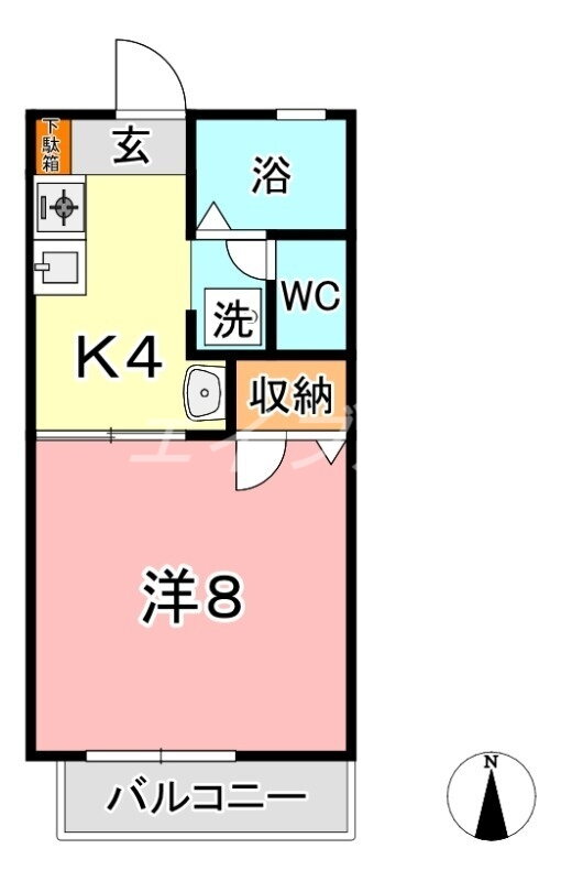 岡山県倉敷市二子 中庄駅 1K アパート 賃貸物件詳細