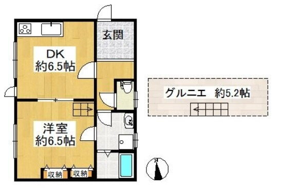 川上町平屋（西） 1DK 賃貸物件詳細