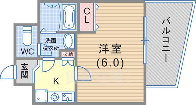 ラナップスクエア神戸県庁前 5階 1K 賃貸物件詳細