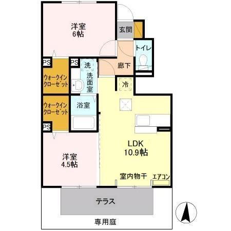 千葉県野田市清水 清水公園駅 2LDK アパート 賃貸物件詳細