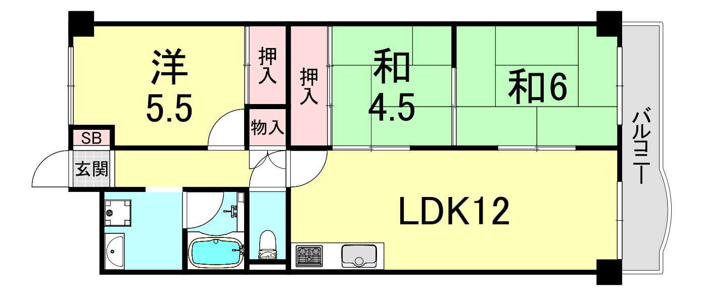 シーサイドパレス錦明館 7階 3LDK 賃貸物件詳細
