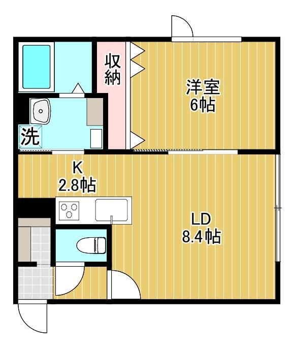 北海道釧路市中島町 釧路駅 1LDK アパート 賃貸物件詳細