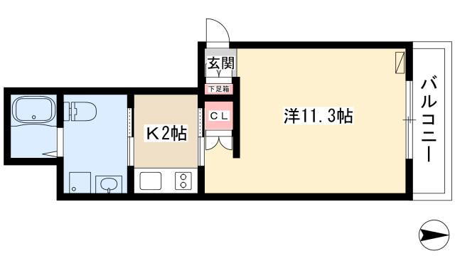 愛知県名古屋市中村区畑江通７ 岩塚駅 1K マンション 賃貸物件詳細