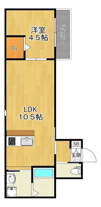 大阪府枚方市宇山町 牧野駅 1LDK アパート 賃貸物件詳細