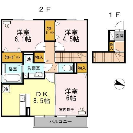 長崎県雲仙市愛野町乙 愛野駅 3DK アパート 賃貸物件詳細