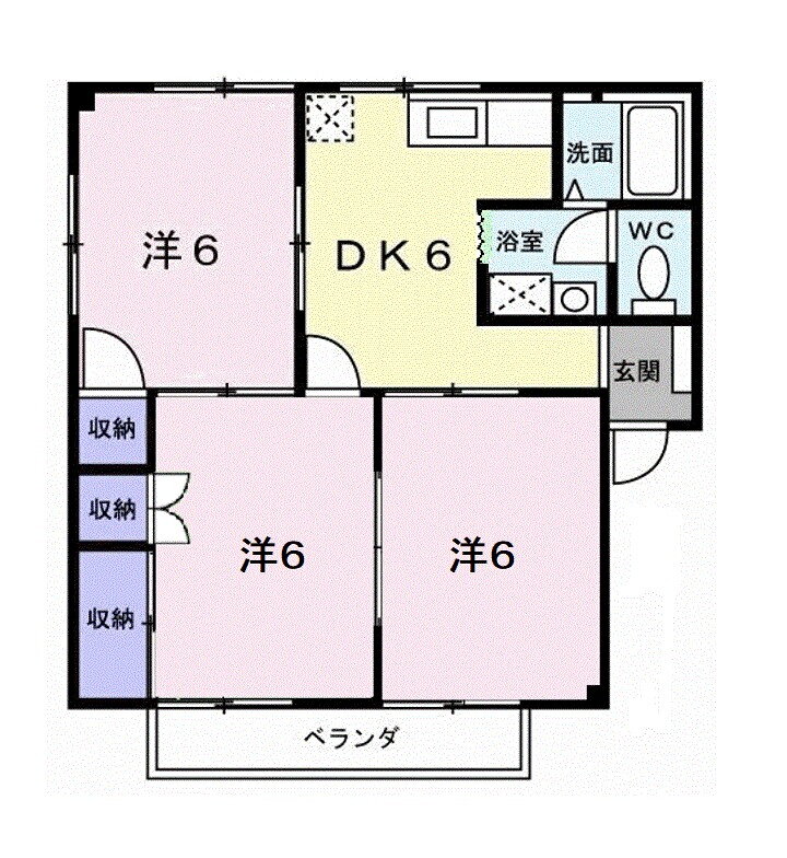 愛媛県松山市吉藤４ 本町六丁目駅 3DK アパート 賃貸物件詳細